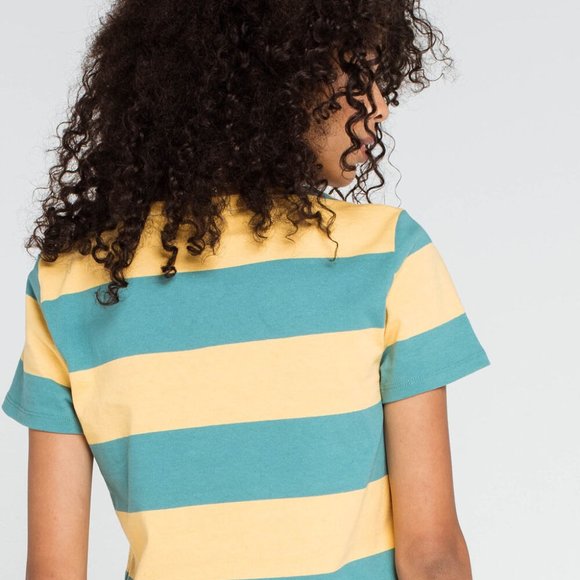 NEW Full Tilt Rugby Stripes Crop Top - Picture 3 of 4